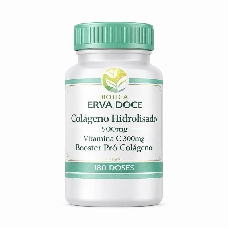 Colageno Hidrolisado 500mg Vitamina C 300mg 180 Doses