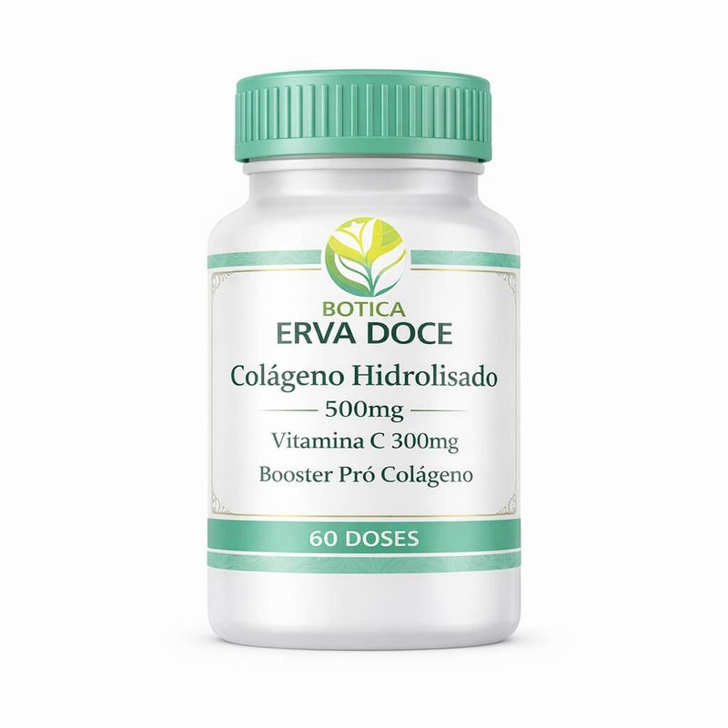 Colageno Hidrolisado 500mg Vitamina C 300mg 60 Doses