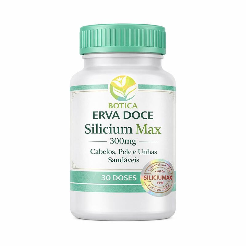 Silicium Max 300mg 30 caps: Cabelos, Pele e Unhas Saudáveis