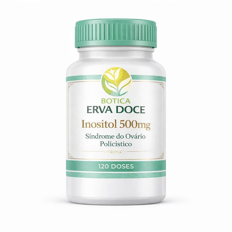 Inositol 500mg 120 cápsulas: Suporte para Saúde Metabólica