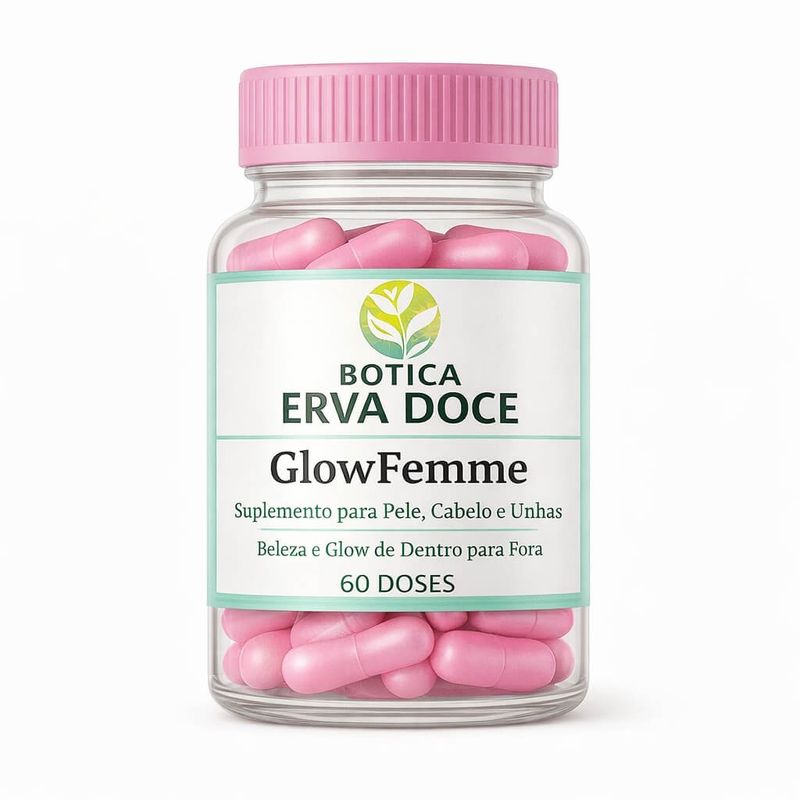 GlowFemme Suplemento para Pele, Cabelo e Unhas 60 cápsulas