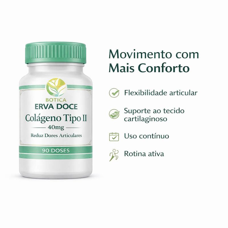 Colágeno Tipo II 40mg 30 Doses
