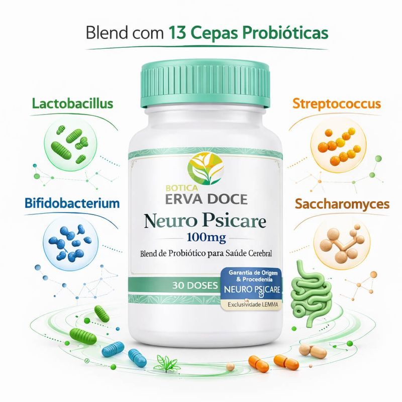 Pool Probioticos Neuro Psicare 100mg 30 Doses