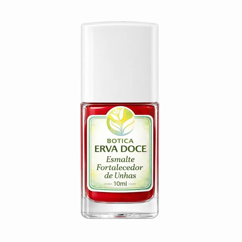 Esmalte Fortalecedor para Unhas Vermelho Intenso 10mL
