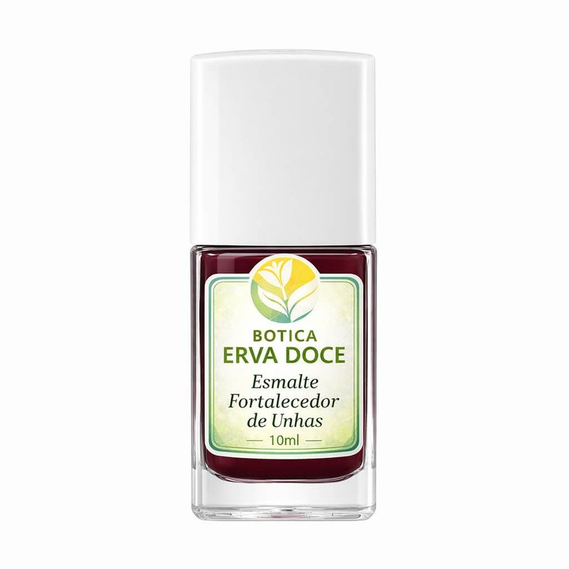 Esmalte Fortalecedor Cor Vinho – Cuidado para Unhas Fracas  10ml