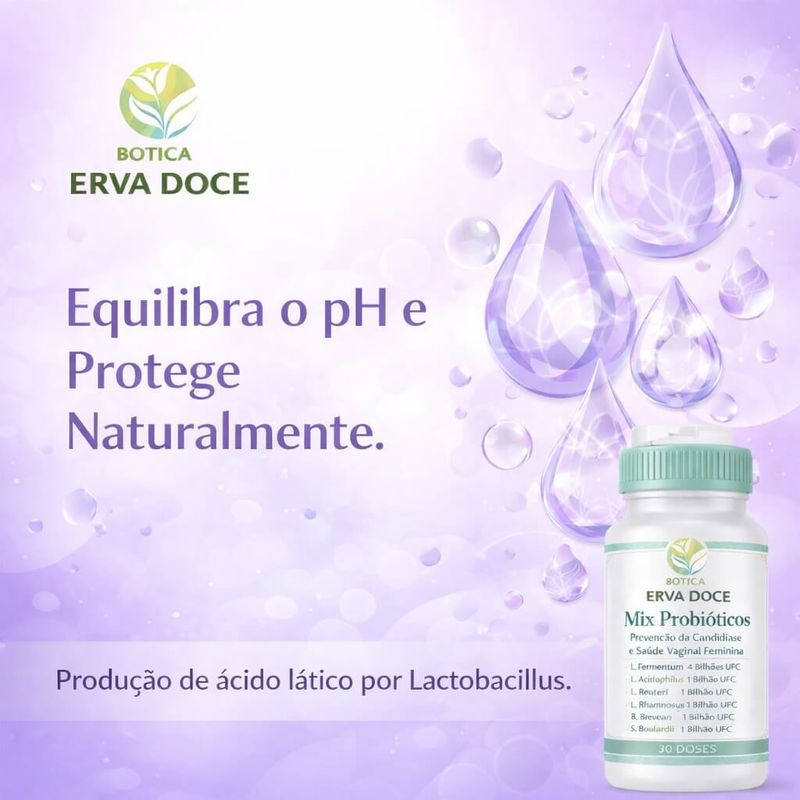 Pool Probiótico Equilíbrio da Flora Intima Feminina 30 Doses