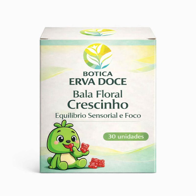 Bala Floral Crescinho Equilíbrio Sensorial e Foco 30 unid