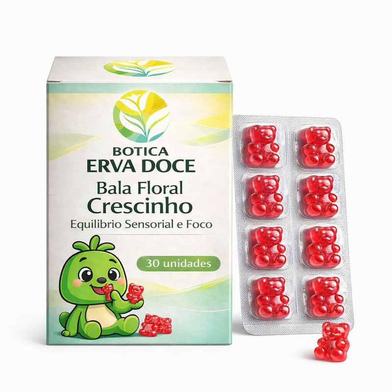 Bala Floral Crescinho Equilíbrio Sensorial e Foco 30 unid