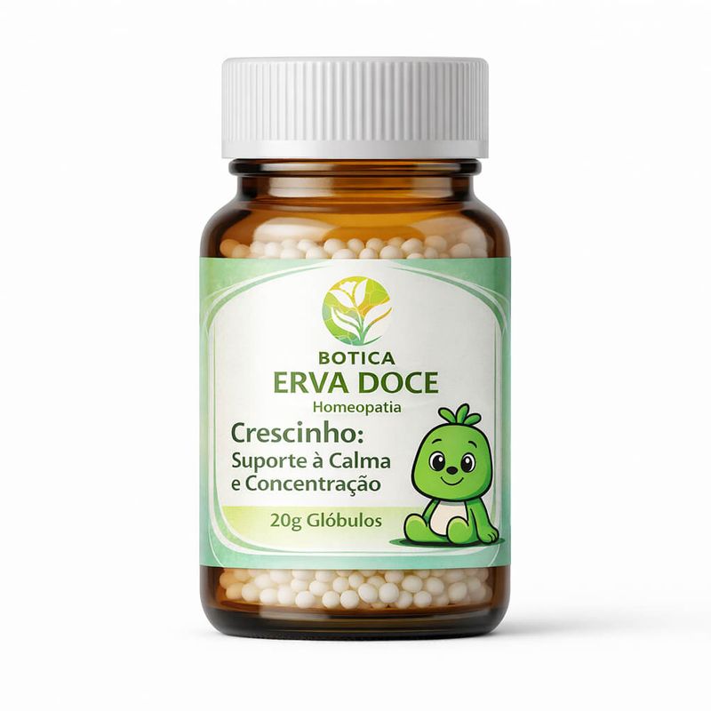Homeopatia Glóbulos Crescinho Calma e Concentração 20g