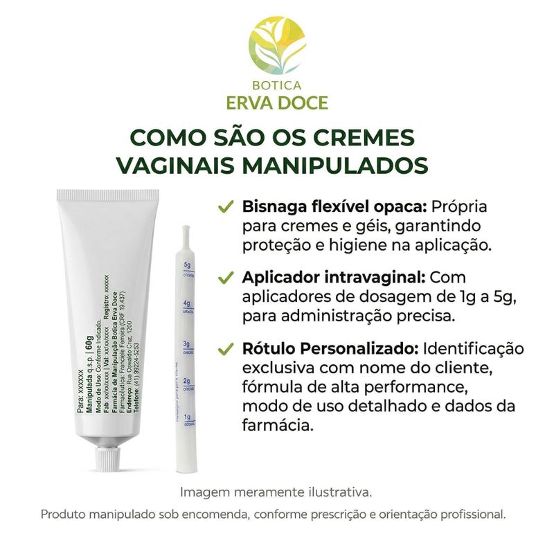 Creme Vaginal de Óleo de Melaleuca 60 gramas