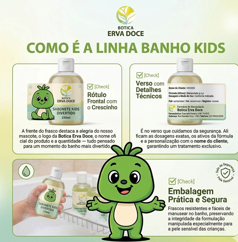 Óleo de Banho Corporal 120mL Crescinha Kids Pele Hidratada