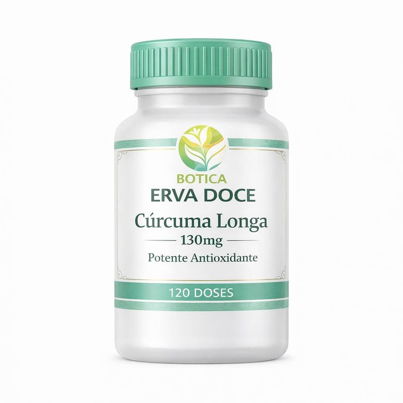 Curcuma longa 130mg 120 Doses Alto Teor de Curcumina