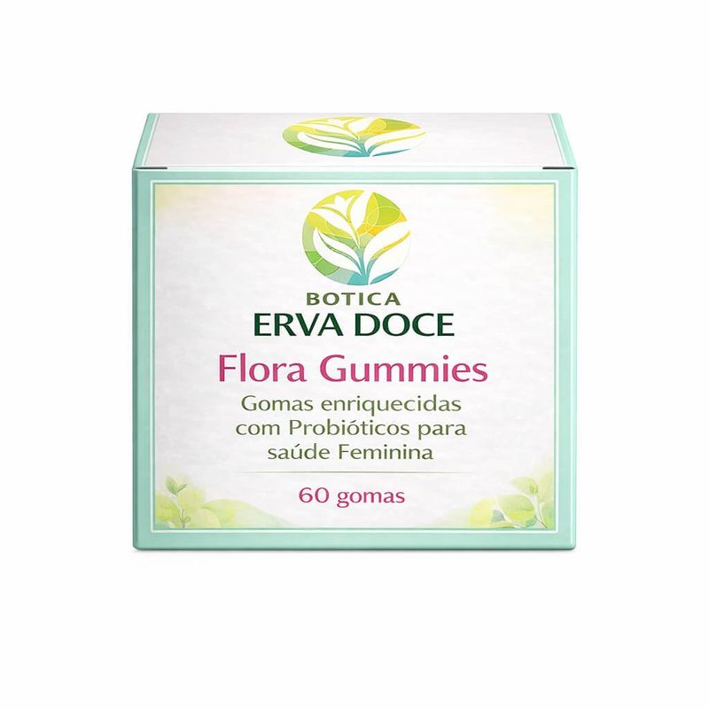 Flora Gummies Gomas Probióticas para Saúde Feminina 60 gomas