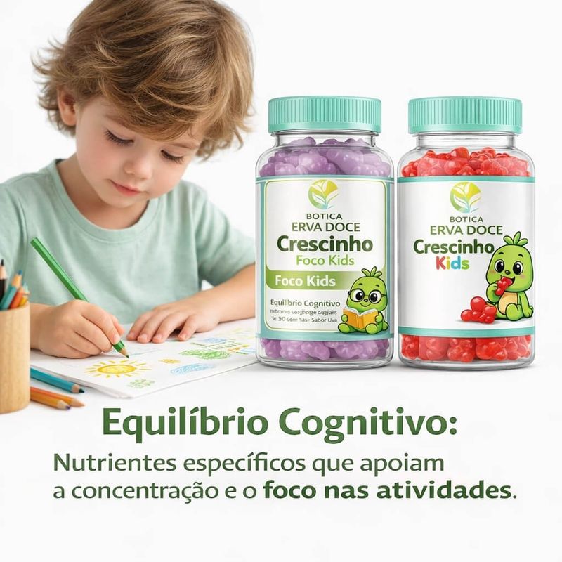 Kit Gummies Kids Foco, Raciocínio e Desenvolvimento Infantil