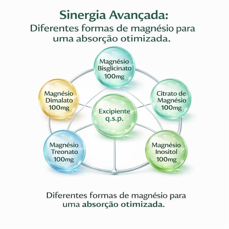 Vital Mag 5 60 doses - Ação Completa 5 Magnésios Essenciais