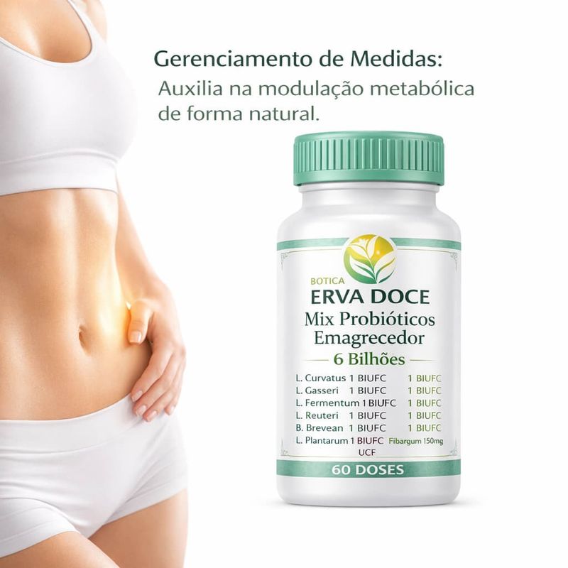 Mix Probióticos Emagrecedor 6 Bilhões UFC 120 Doses