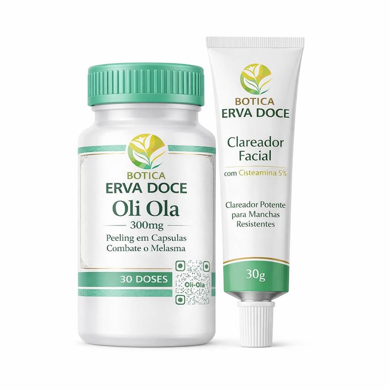 Kit Renovação Total Oli Ola 300mg e Creme de Cisteamina 30g