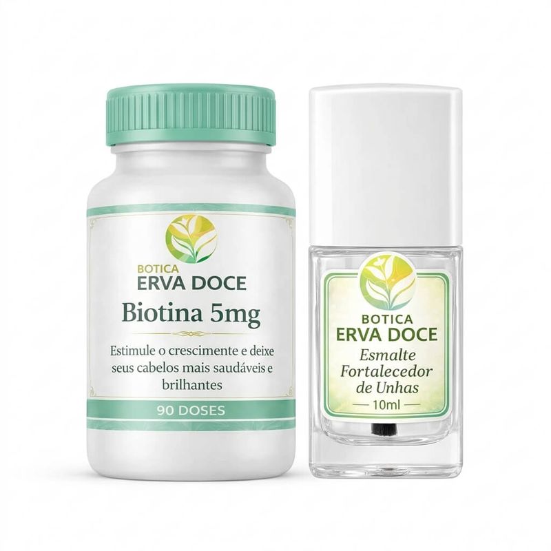 Kit SOS e Força Dupla Biotina e Esmalte Fortalecedor
