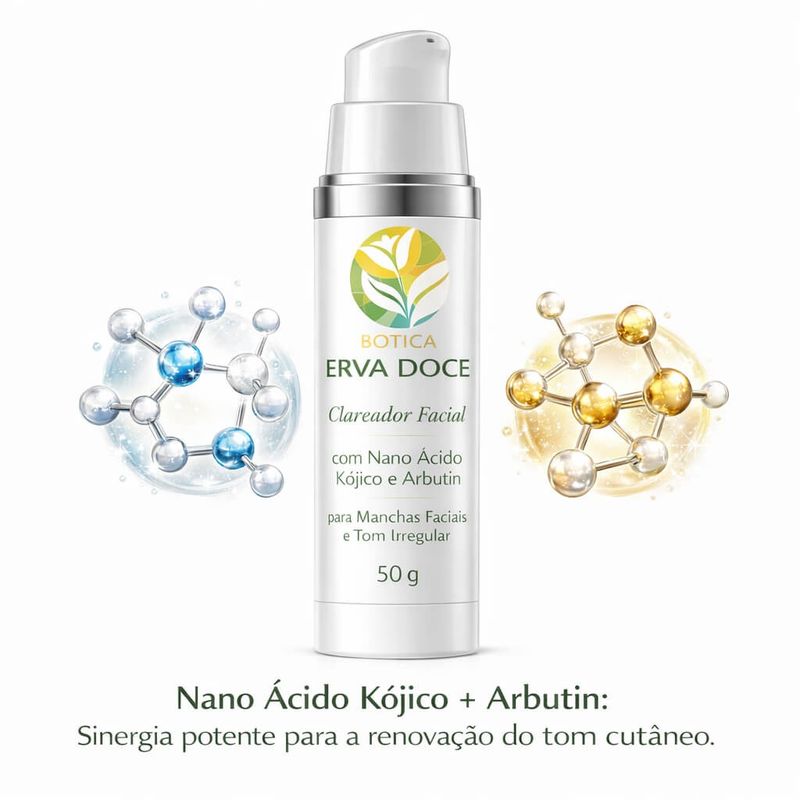 Clareador Facial Nano Acido Kojico e Arbutin 50g