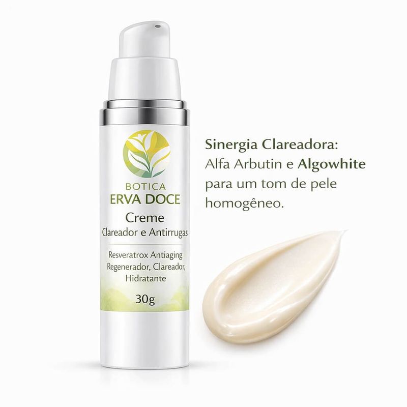 Creme Clareador e Antirrugas Resveratrox 30 gramas