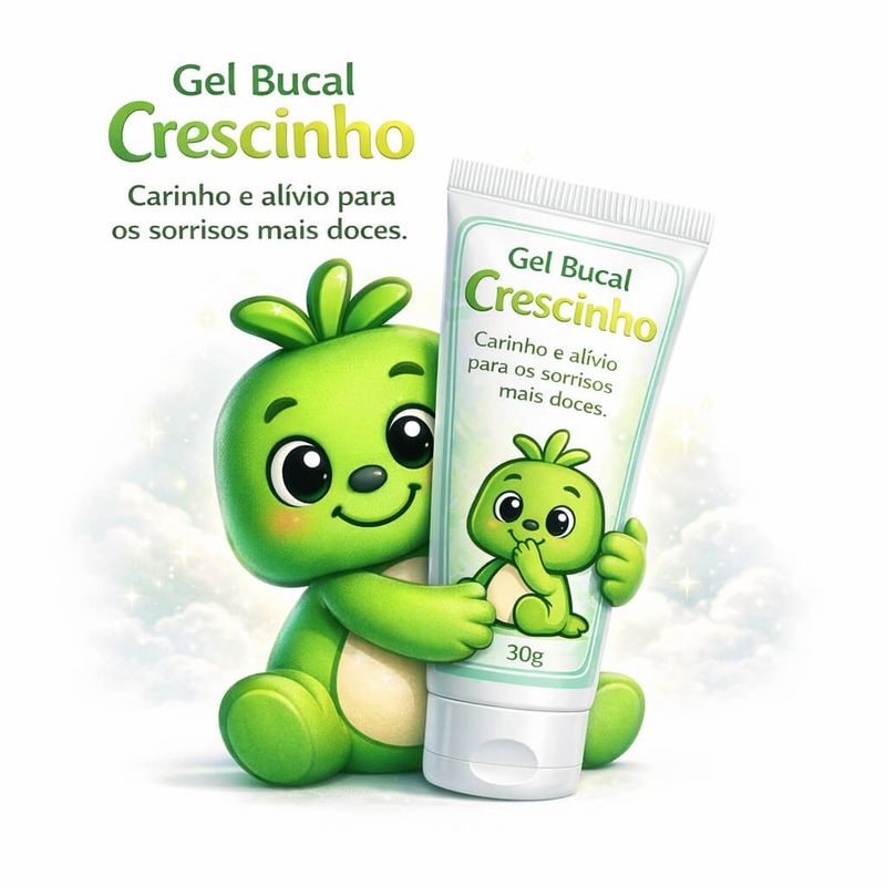 Gel Bucal Infantil Calmante Aftas 30g Crescinho Kids e Baby