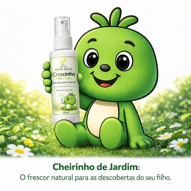 Desodorante Natural Cheirinho de Jardim 50mL Crescinho Kids