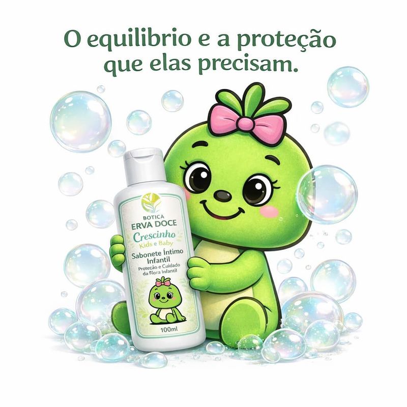 Sabonete Íntimo Crescinha Kids 100mL: Cuidado e Proteção