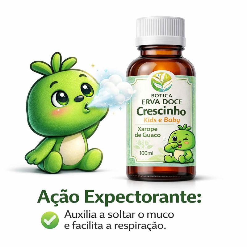 Xarope Guaco e Propolis Crescinho Kids 100mL: Alívio Natural