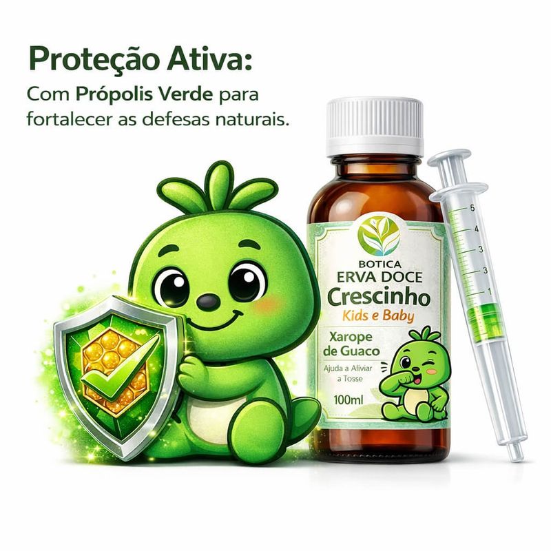 Xarope Guaco e Propolis Crescinho Kids 100mL: Alívio Natural