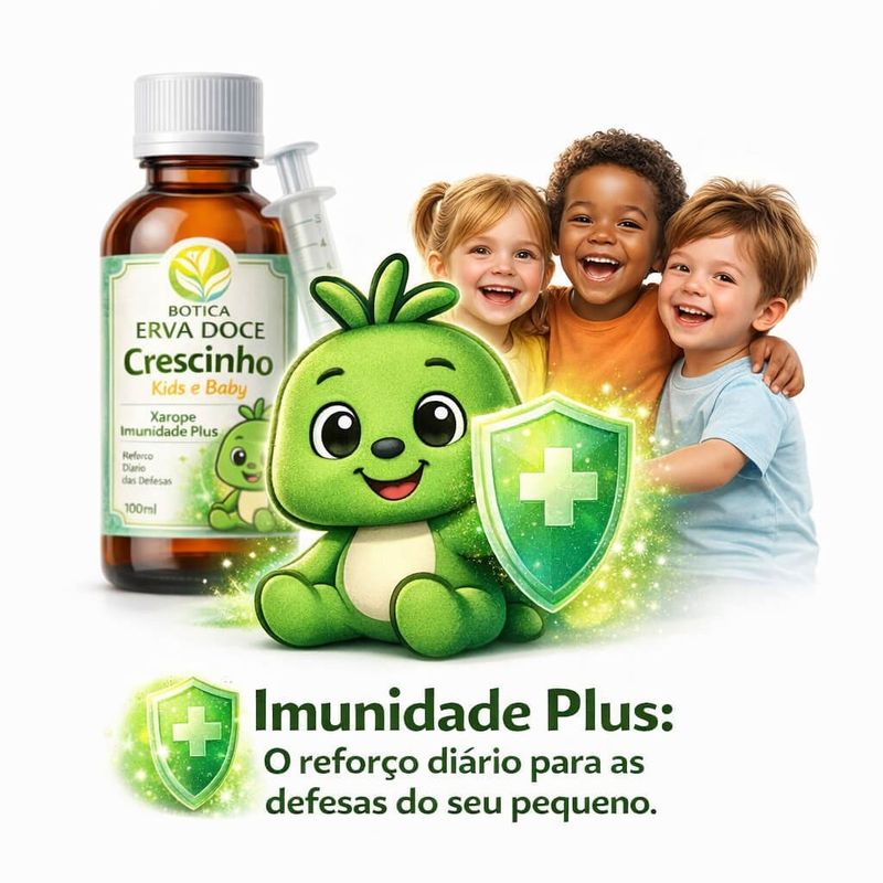 Xarope Imunidade Plus Crescinho Kids 100mL Reforço da Defesa