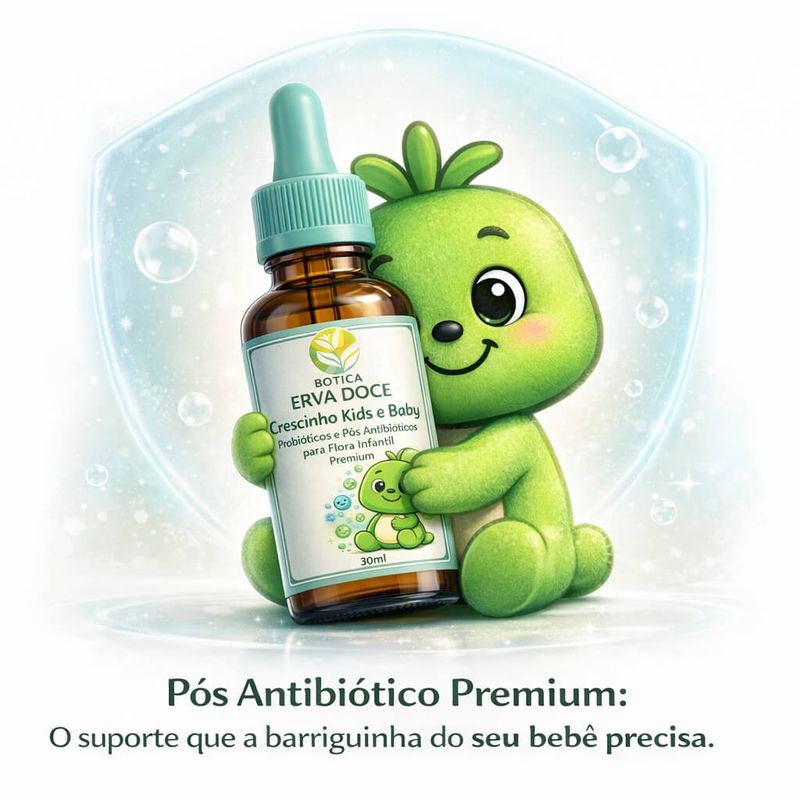 Probióticos e Pós Antibiótico Premium Crescinho Baby 30mL