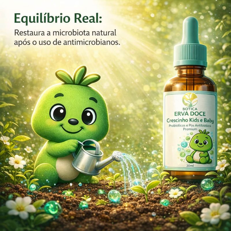 Probióticos e Pós Antibiótico Premium Crescinho Baby 30mL