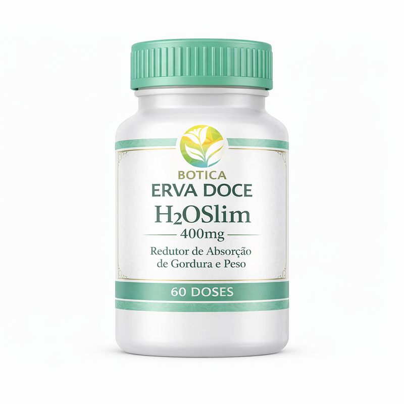 H2OSlim 400mg Redutor Absorção de Gordura e Peso 60 cápsulas