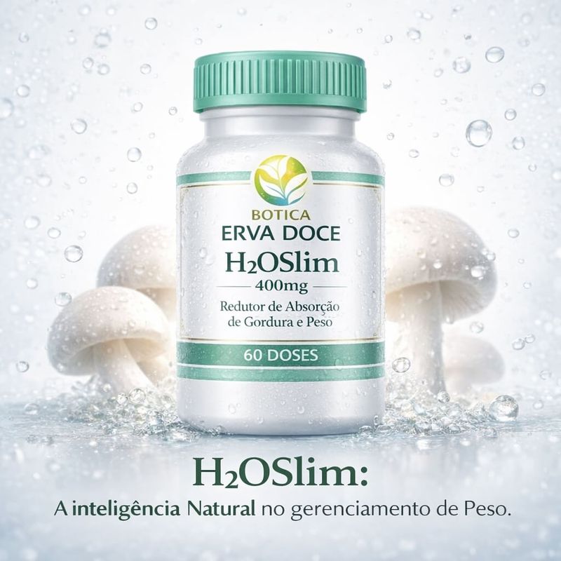 H2OSlim 400mg Redutor Absorção de Gordura e Peso 60 cápsulas