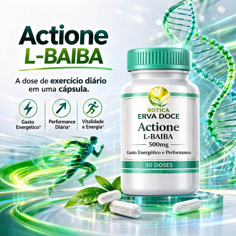 Actione L-BAIBA 500mg Gasto Energia Performance 30 capsulas