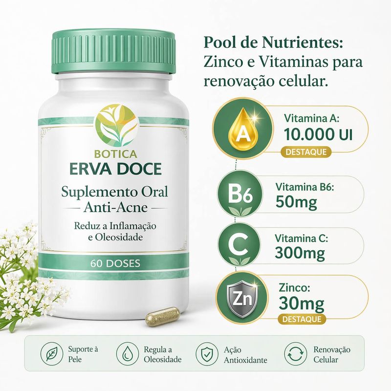 Suplemento AntiAcne 60 Doses