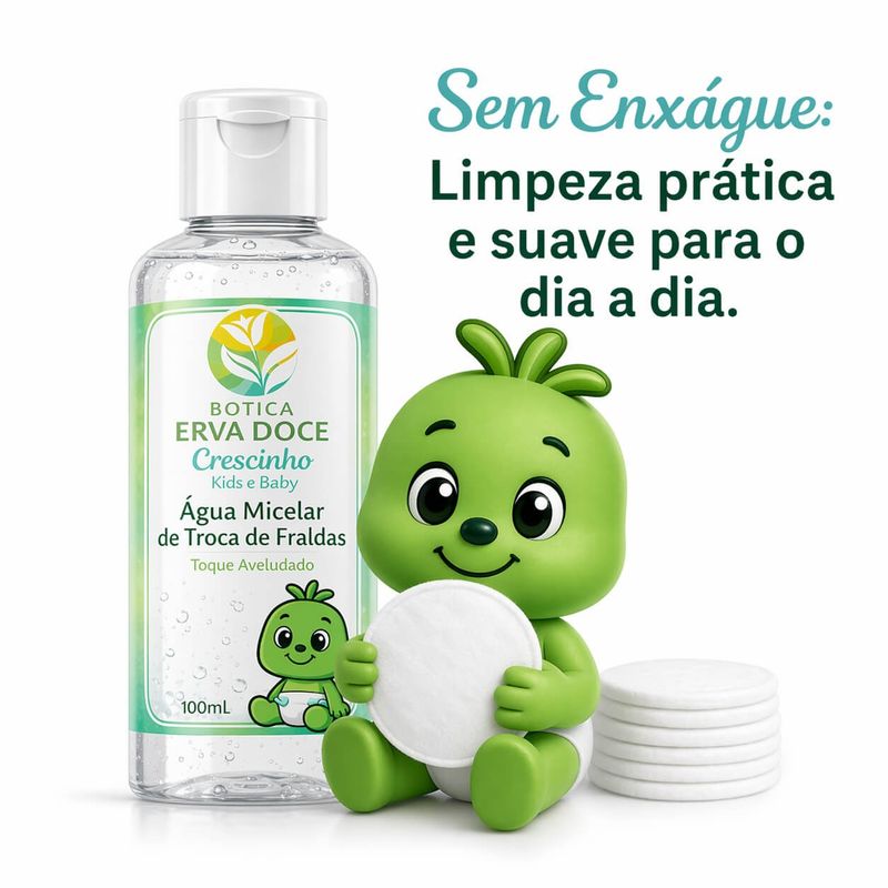 Água Micelar de Limpeza 100mL Crescinho Baby