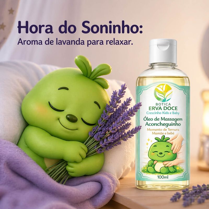 Óleo de Massagem Aconcheguinho 120mL Crescinho Kids e Baby