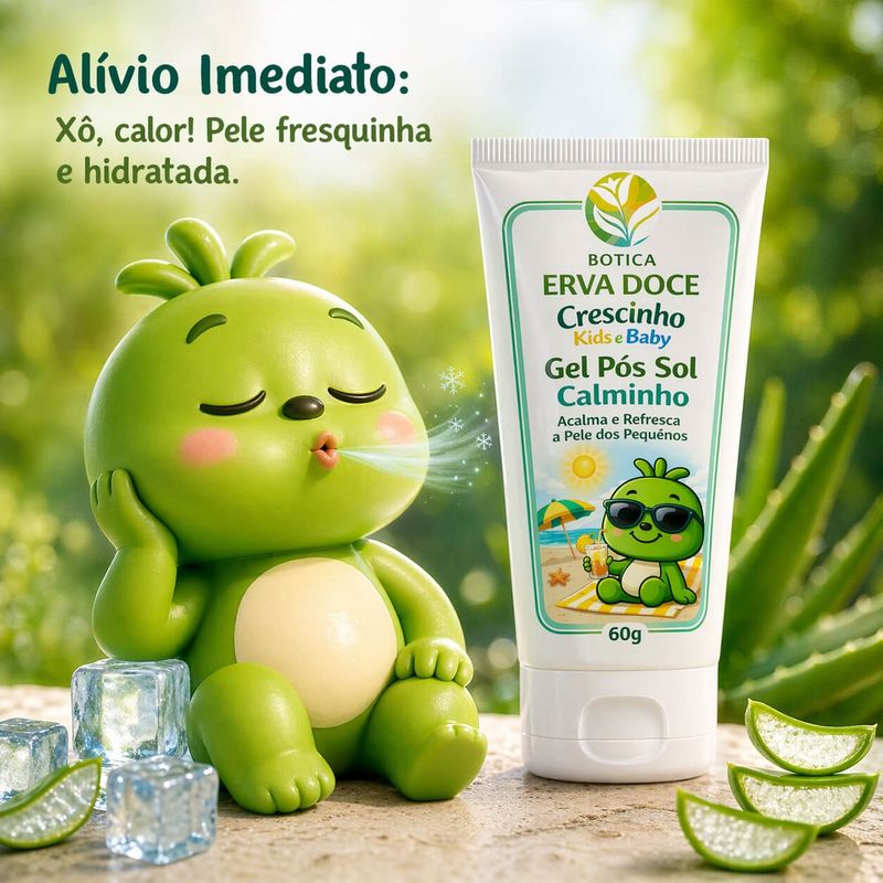 Gel Pós Sol Calminho 60g Crescinho Kids e Baby