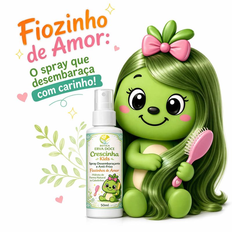 Spray Desembaraçante AntiFrizz Crescinha Fiozinho de Amor 50mL