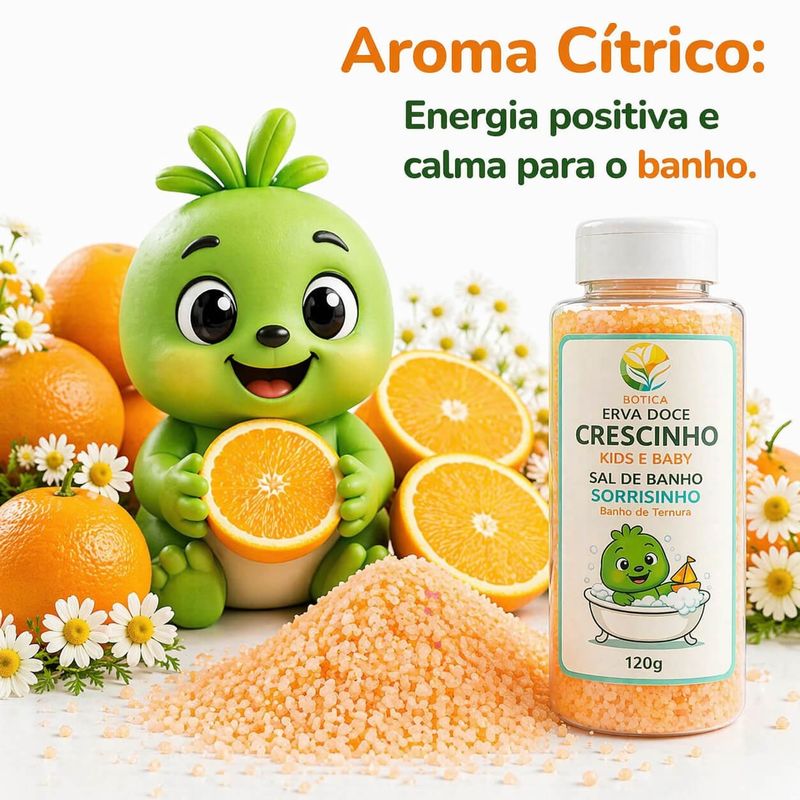 Sal de Banho Sorrisinho Crescinho Kids e Baby 120g
