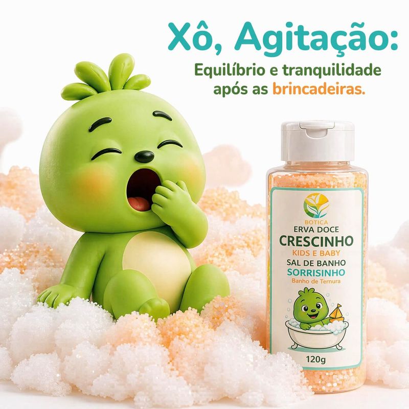 Sal de Banho Sorrisinho Crescinho Kids e Baby 120g