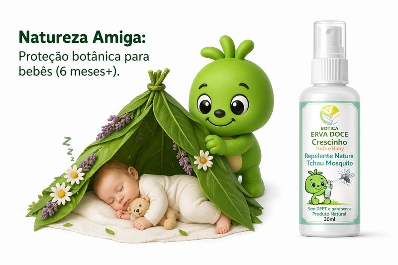 Repelente Natural Tchau Mosquito 30mL Crescinho Kids e Baby
