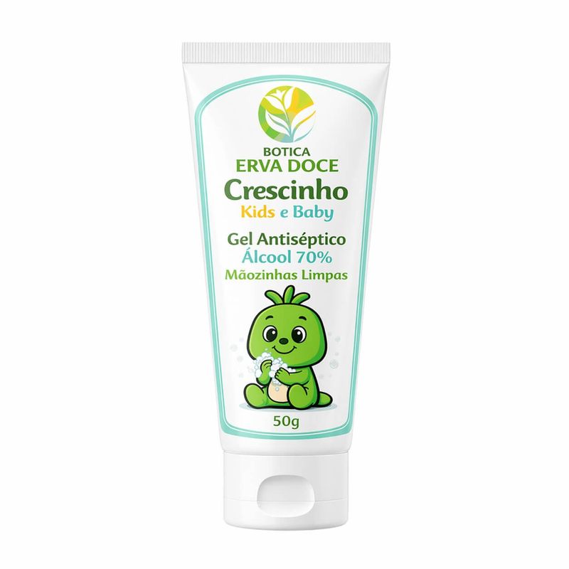 Gelzinho Mãozinhas Limpas Crescinho Kids Álcool em gel 50g