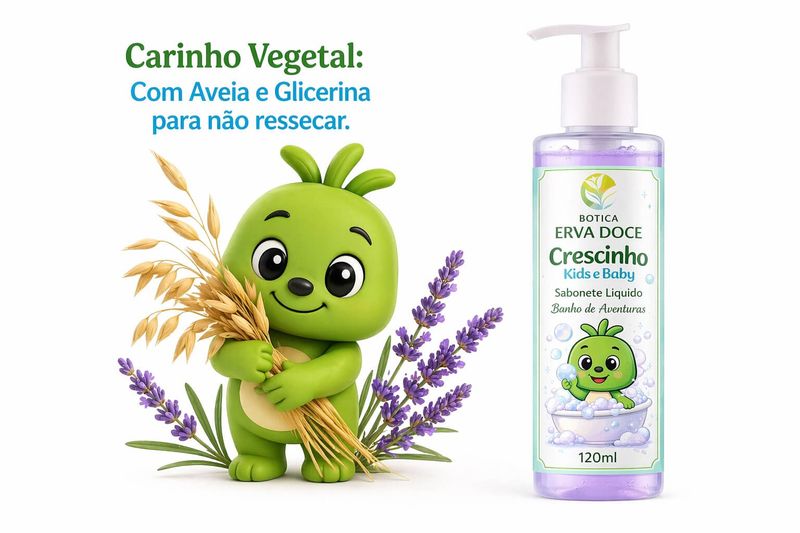 Sabonete Líquido Banho de Aventuras Crescinho Kids 120mL