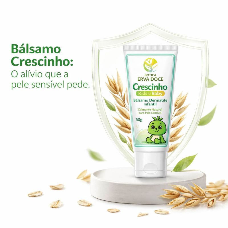 Balsamo Dermatite Infantil Crescinho Kids 50g Alívio da Pele