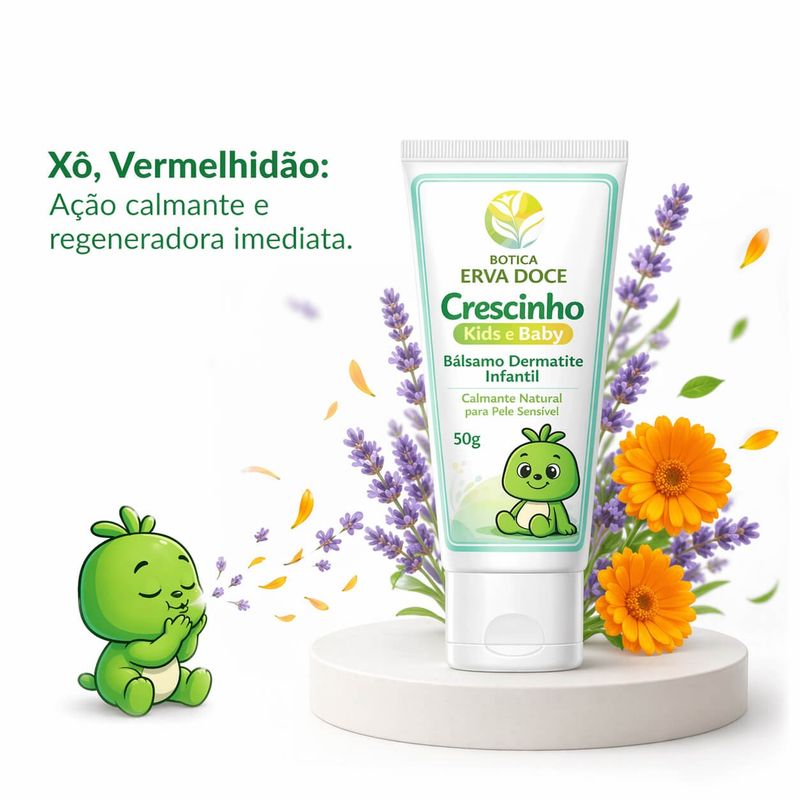 Balsamo Dermatite Infantil Crescinho Kids 50g Alívio da Pele
