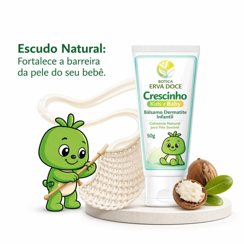 Balsamo Dermatite Infantil Crescinho Kids 50g Alívio da Pele