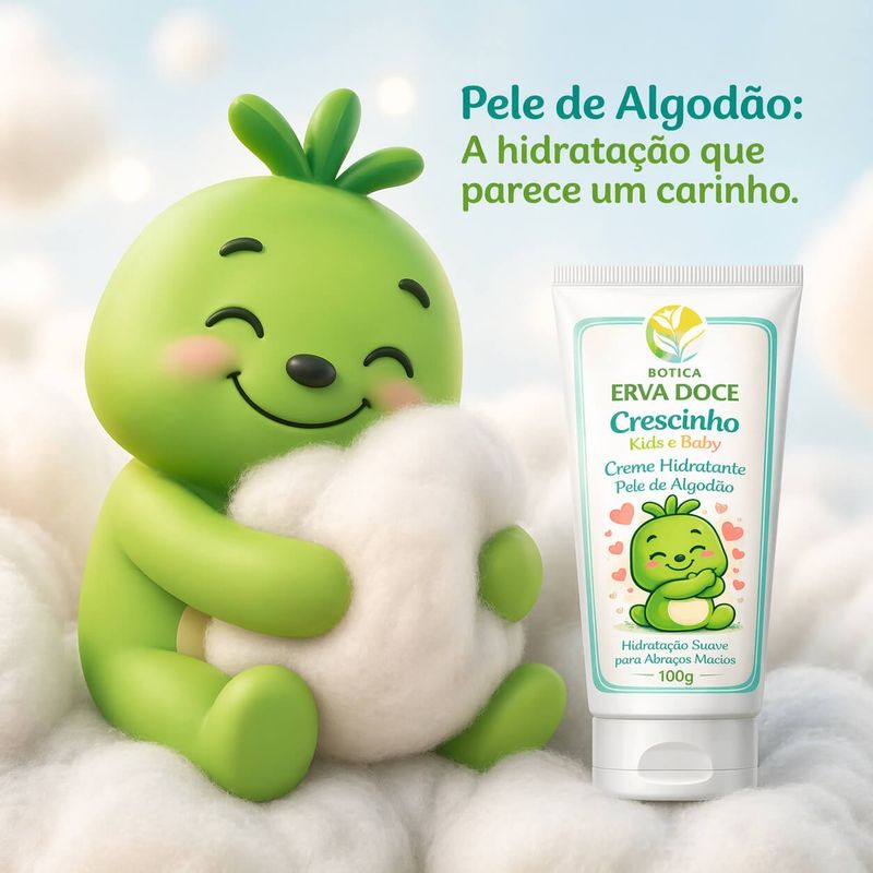 Creme Hidratante Pele de Algodão Crescinho Baby e Kids  100g