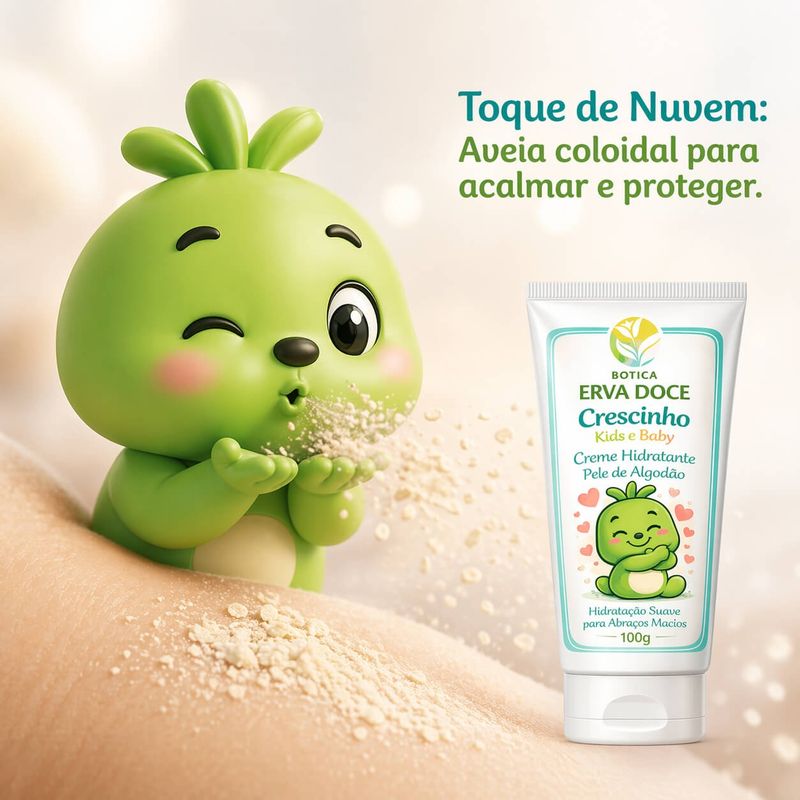 Creme Hidratante Pele de Algodão Crescinho Baby e Kids  100g